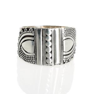 Sterling Silver Carved Silver Ring