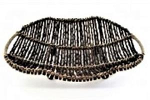 Woven Twig and Metal Fruit Tray