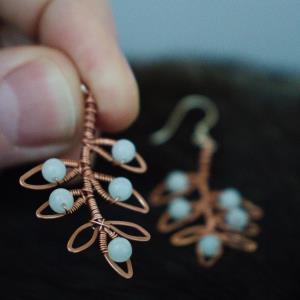 Willow Leaflet Copper Earrings