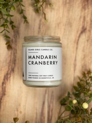 Mandarin Cranberry 8oz Coconut Soy Candle