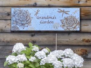 Personalized Succulent Garden Sign
