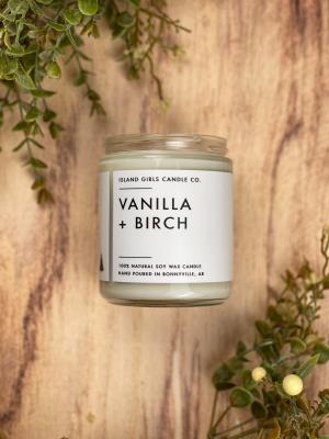 Vanilla Birch 8oz Coconut Soy Candle