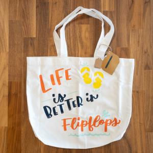 Eco-Friendly Reusable Cotton Bags - Life is Better in Flip Flops