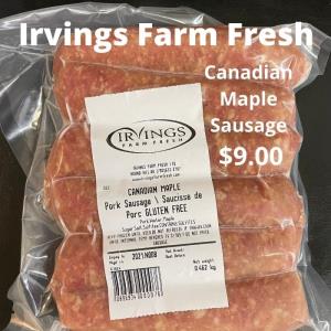 Irvings Farm Fresh Canadian Maple Pork Sausage