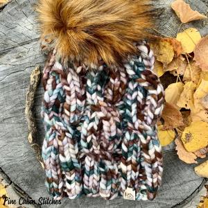 Merino Wool Adult Toque - Brown Varigate