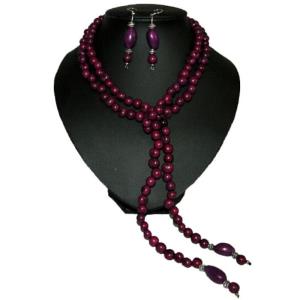 Acai & Seed Necklace and Earring Set