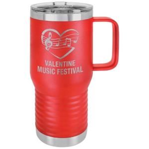 592ml (20 oz) Stainless Steel Travel Mug with Slider Lid Red